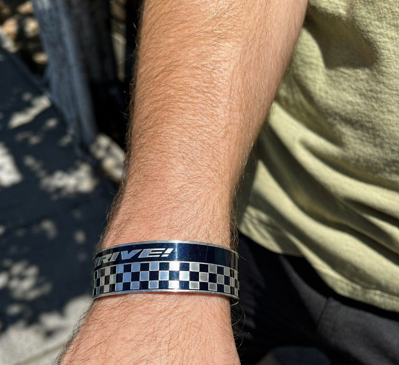 Porsche Checkered Flag Cuff - DRIVE!
