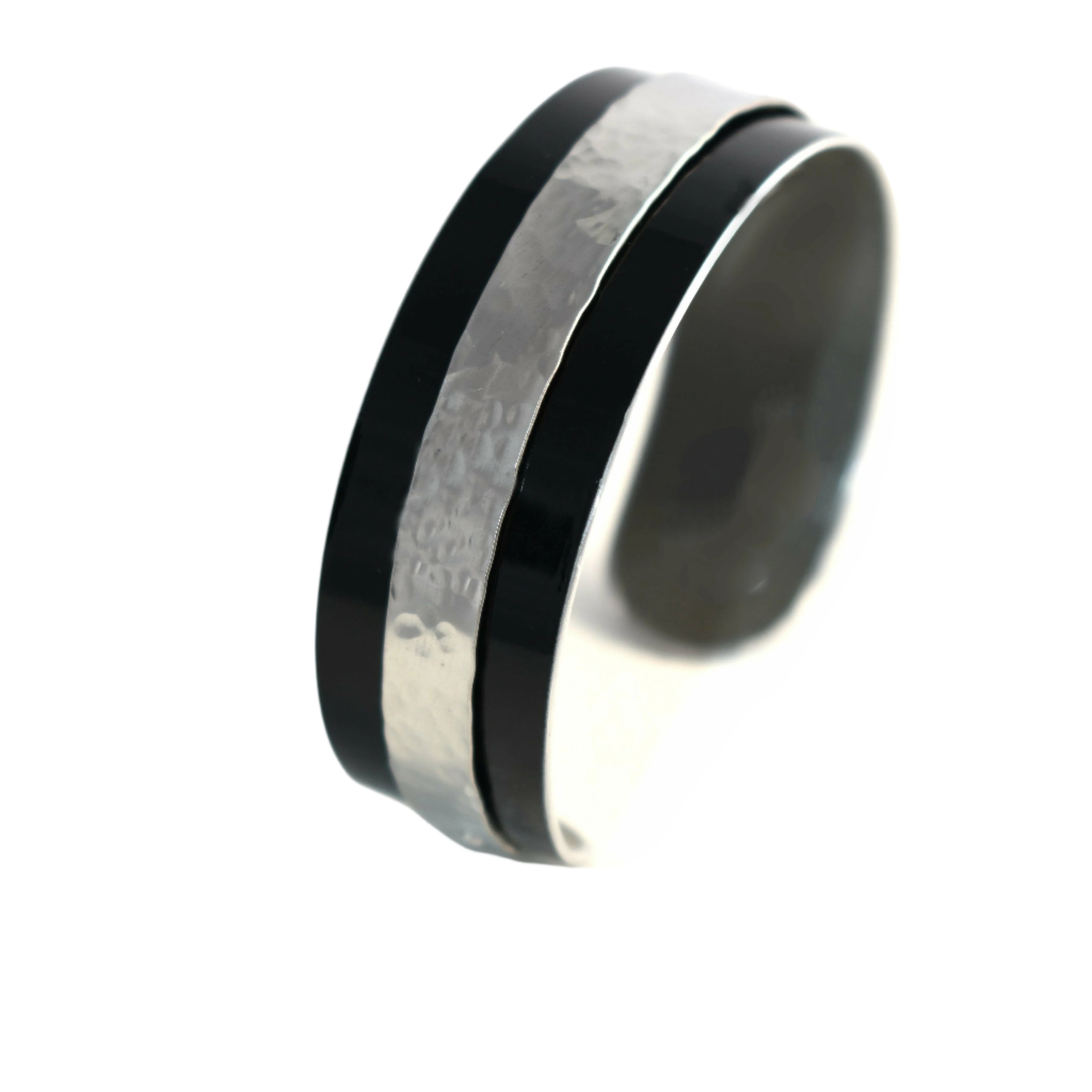 Narrow Black and Silver Cuff: Audi and Rolls-Royce