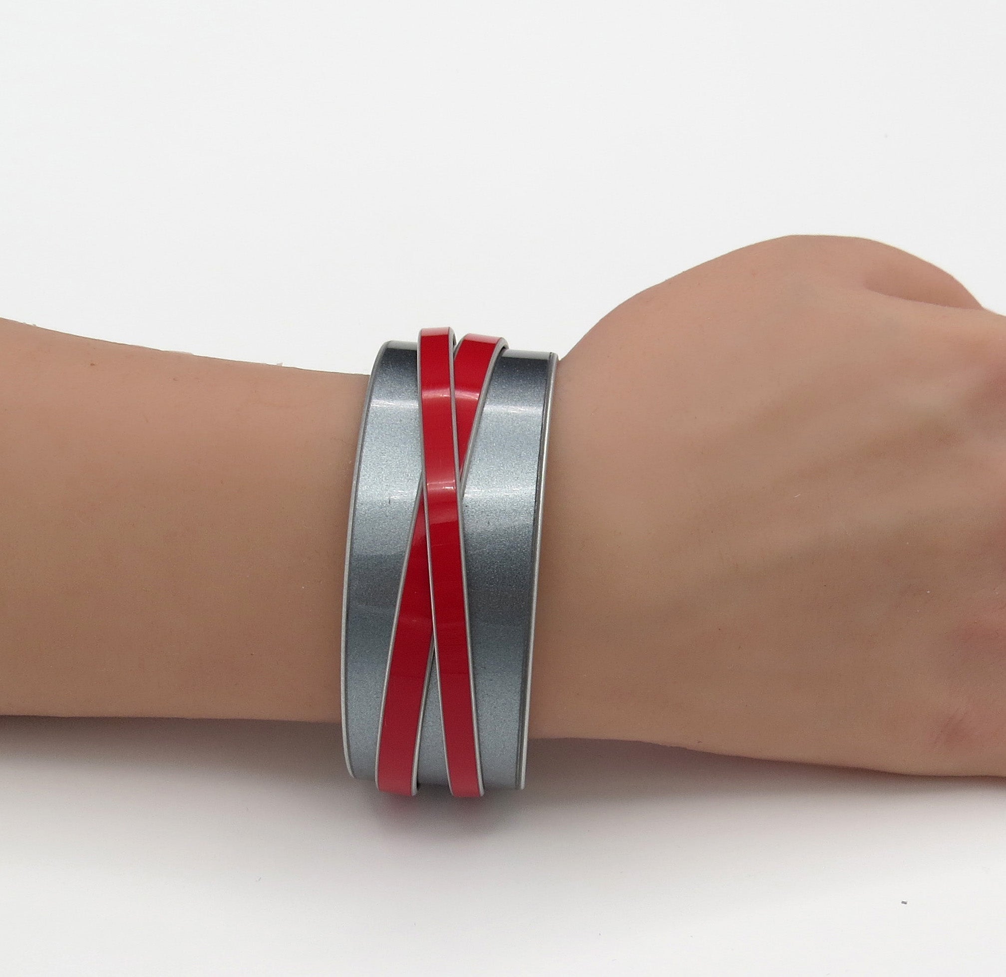 360 Gray and Red Cuff
