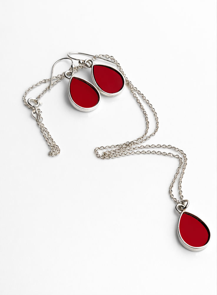 Rossa Corsa Teardrop Earrings