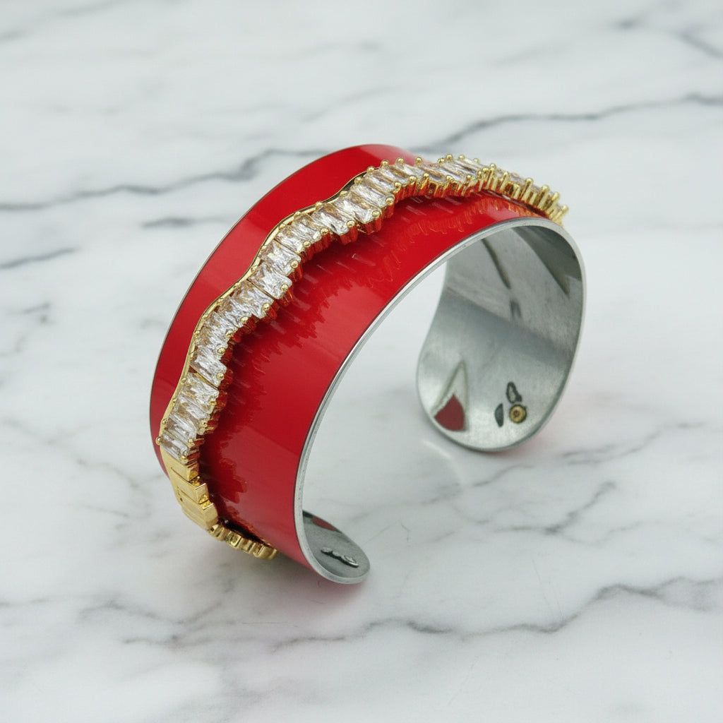 Lamborghini Wavy Crystal Cuff