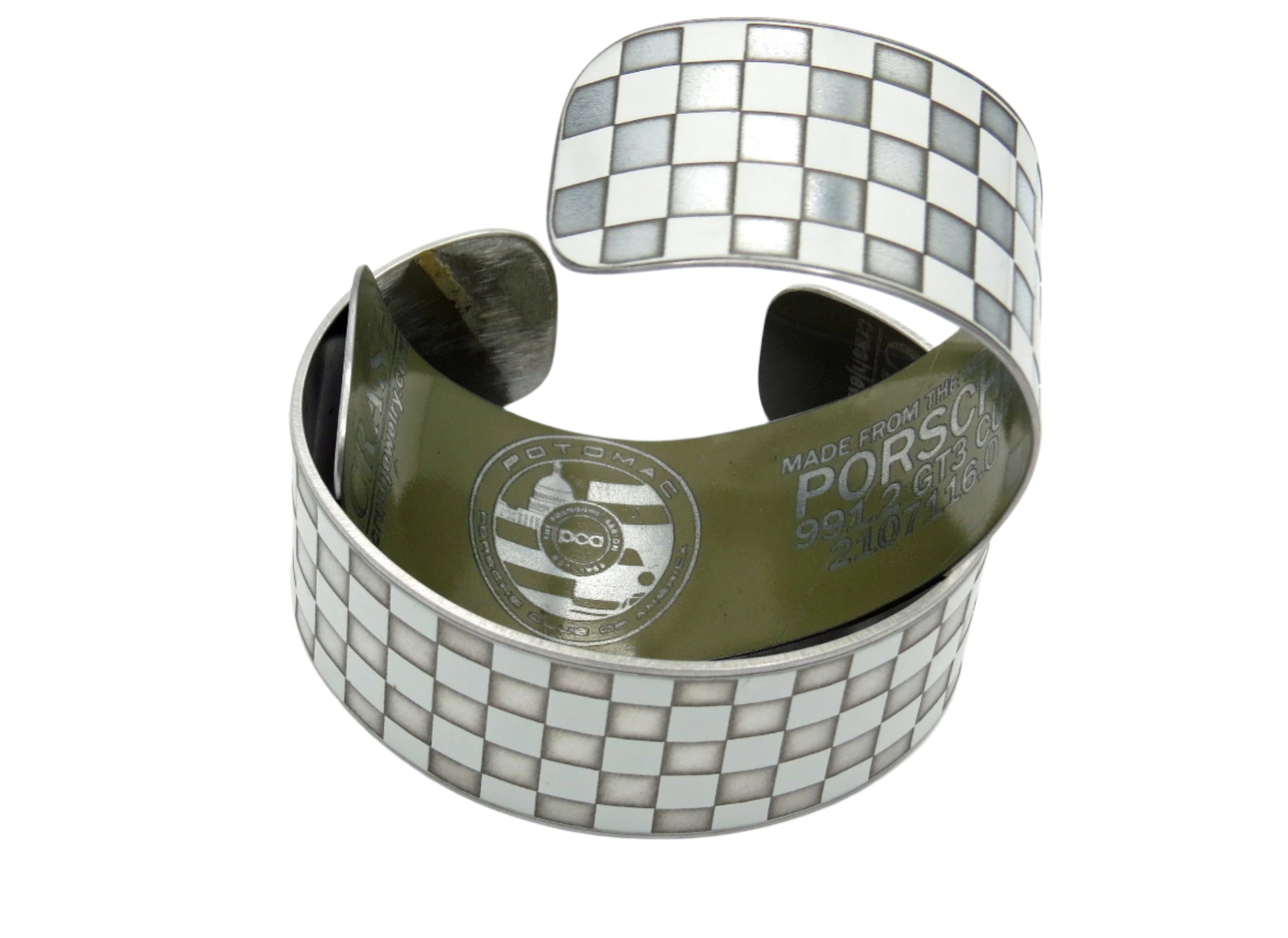 PCA Potomac Macan S White Checkered Flag Cuff