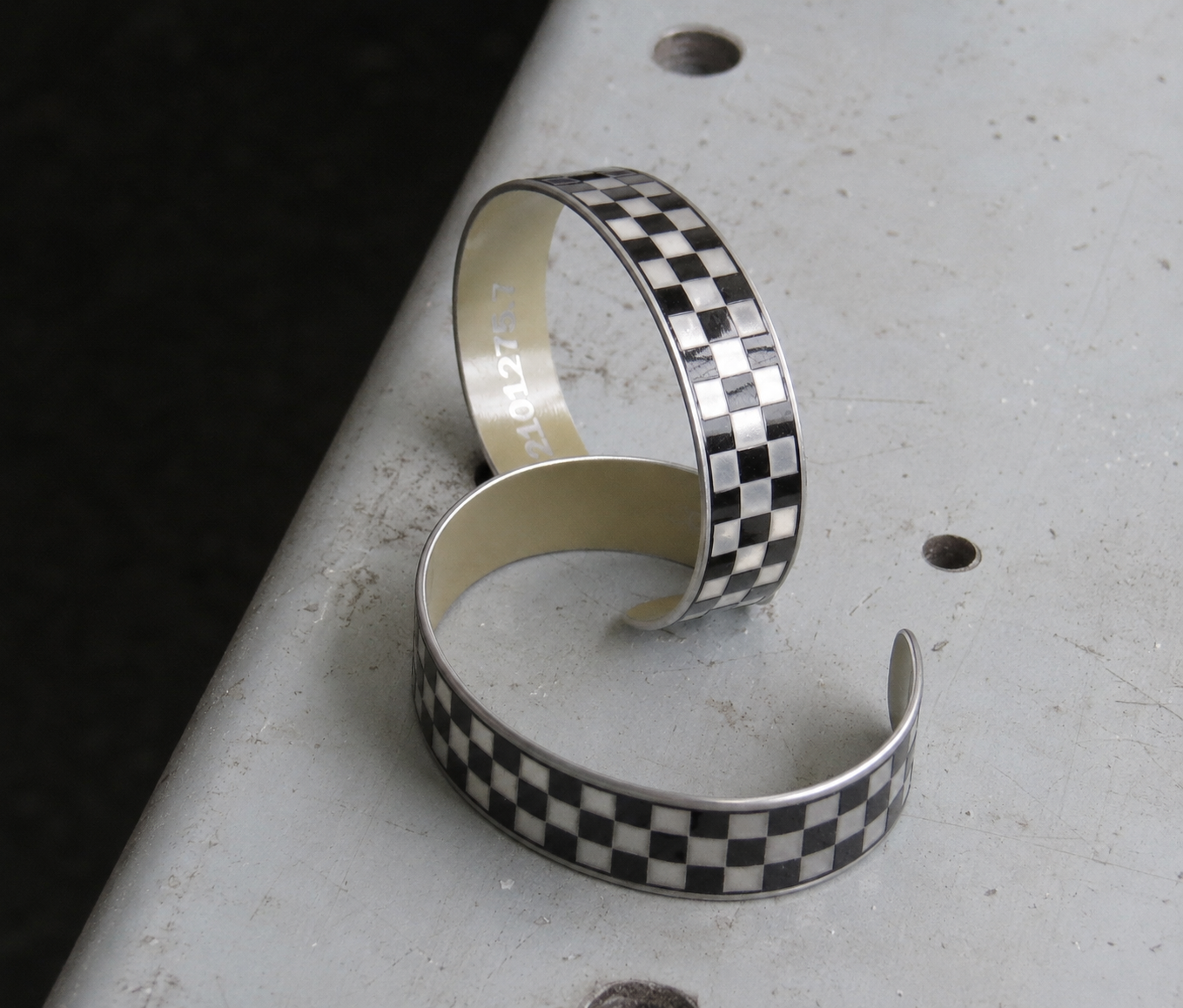 Skinny Checkered Flag Cuff