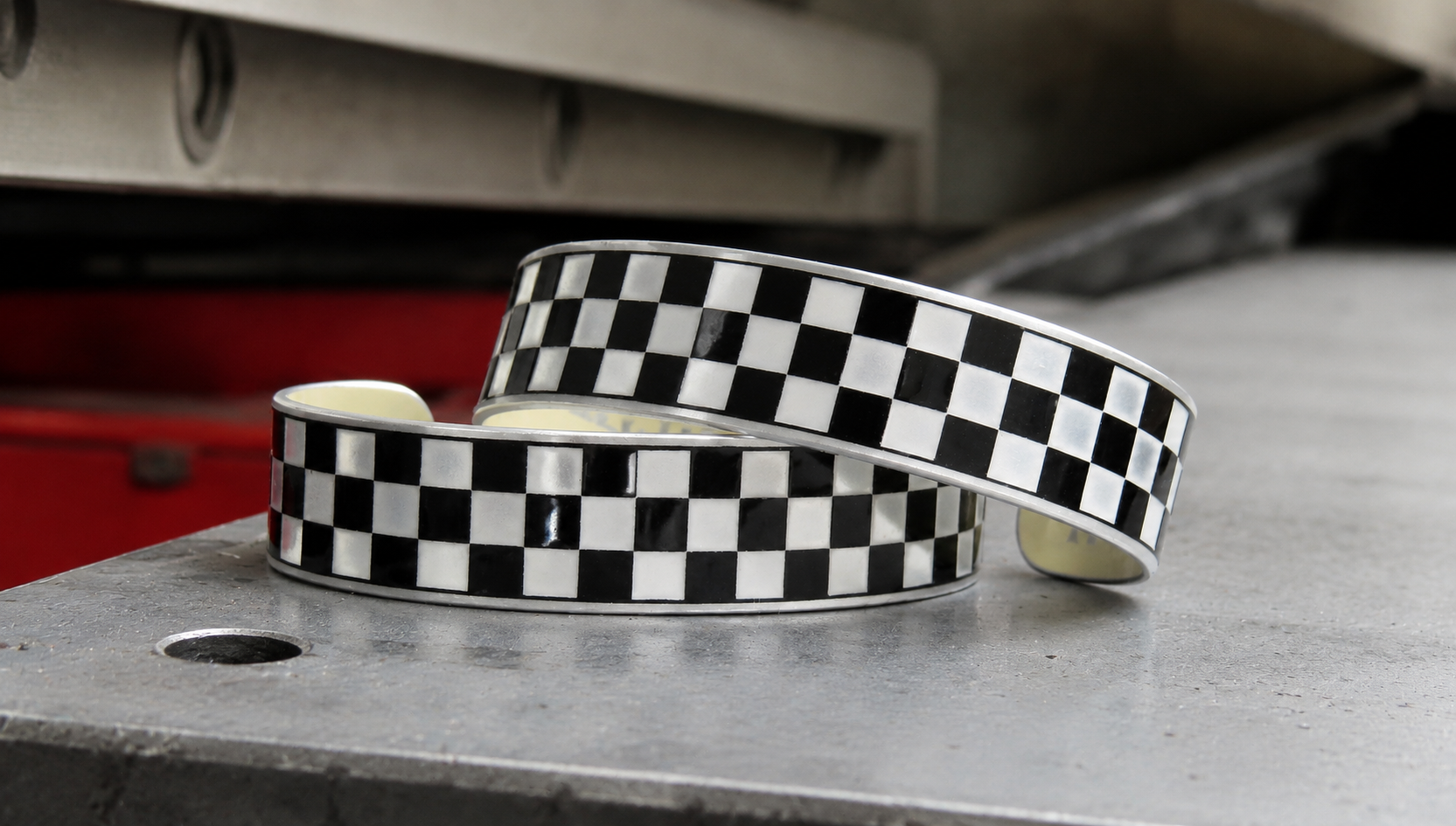 Skinny Checkered Flag Cuff