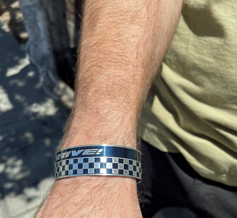Porsche Checkered Flag Cuff - DRIVE!