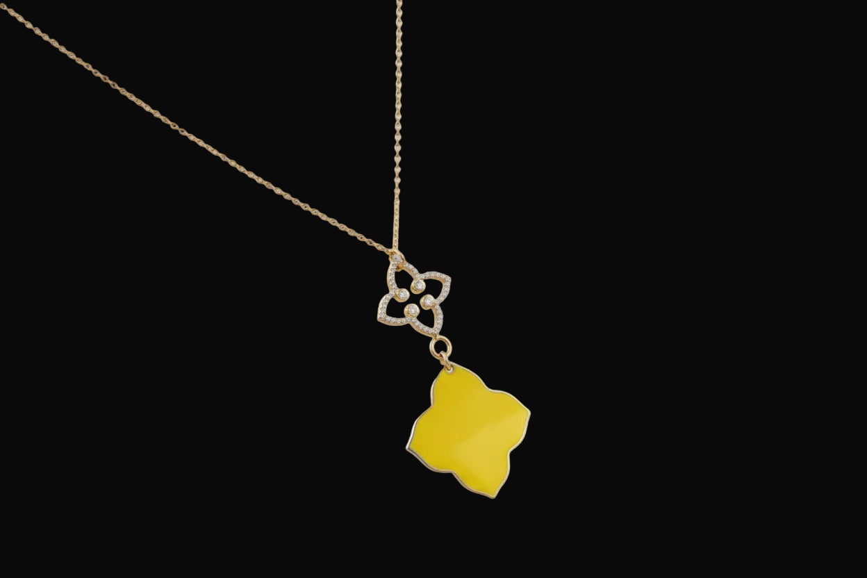 Porsche Turbo Quatrefoil Necklace