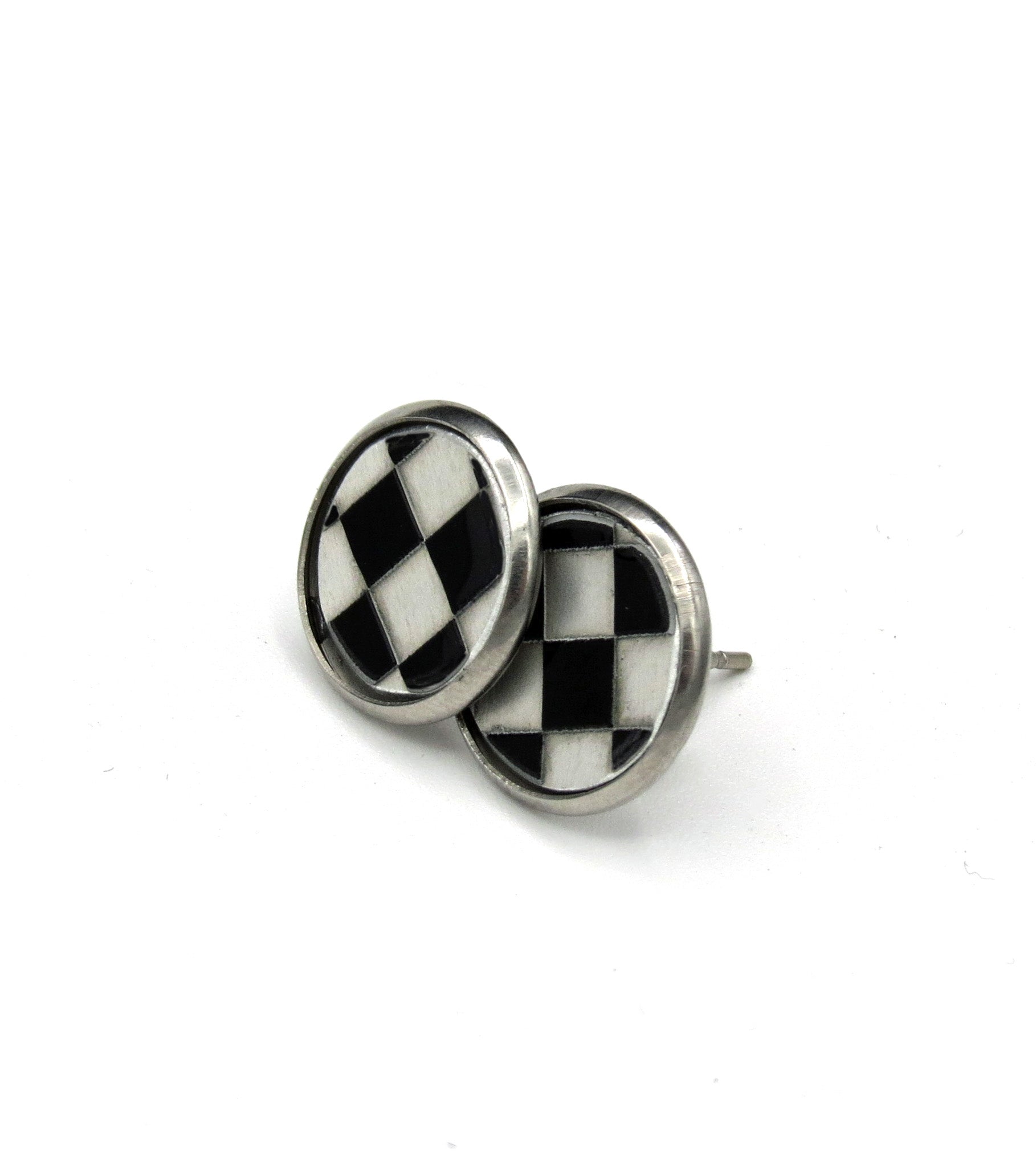 Checkered Flag Stud Earring Bundle