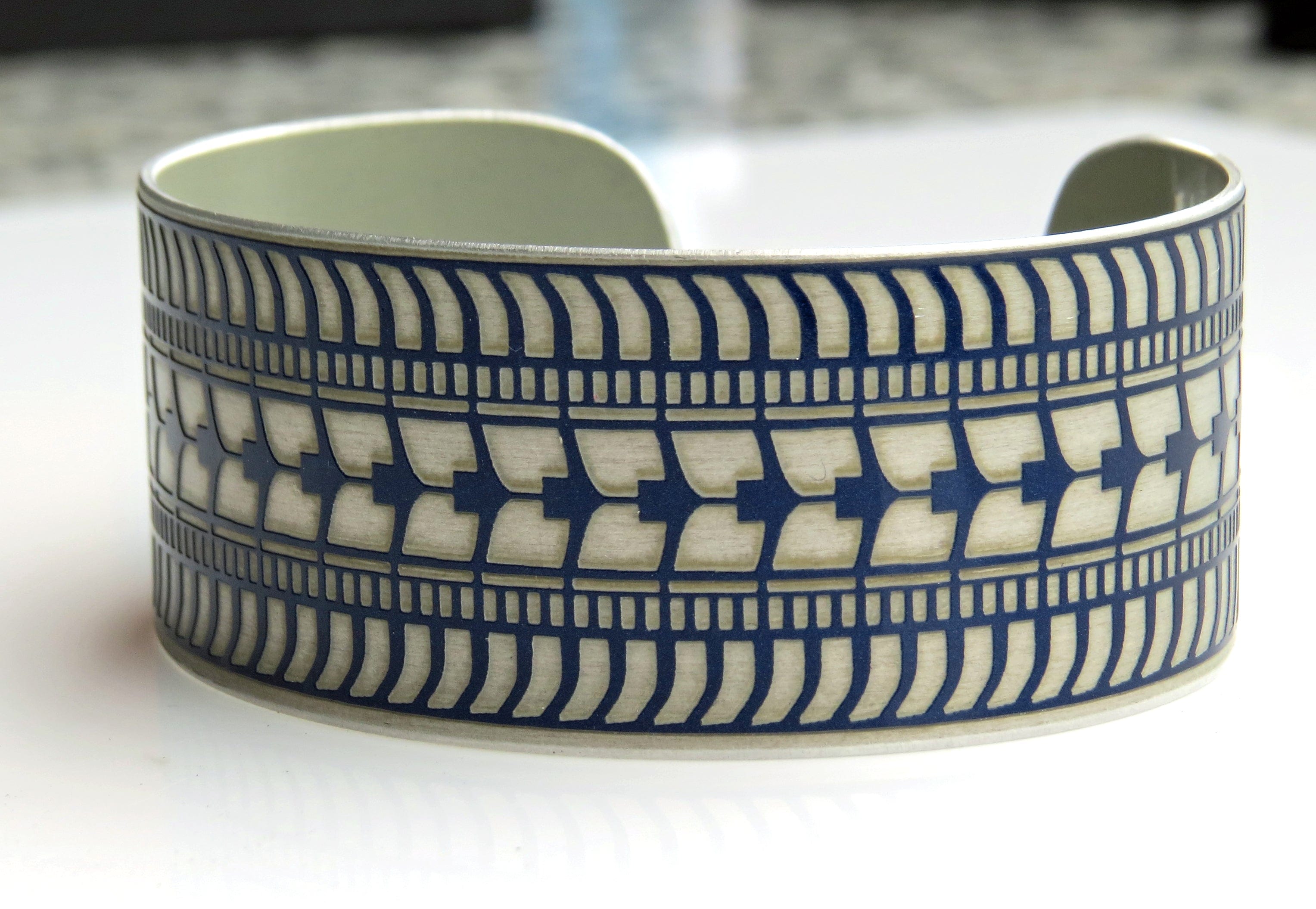 Tesla Tire Tread Cuff - Blue