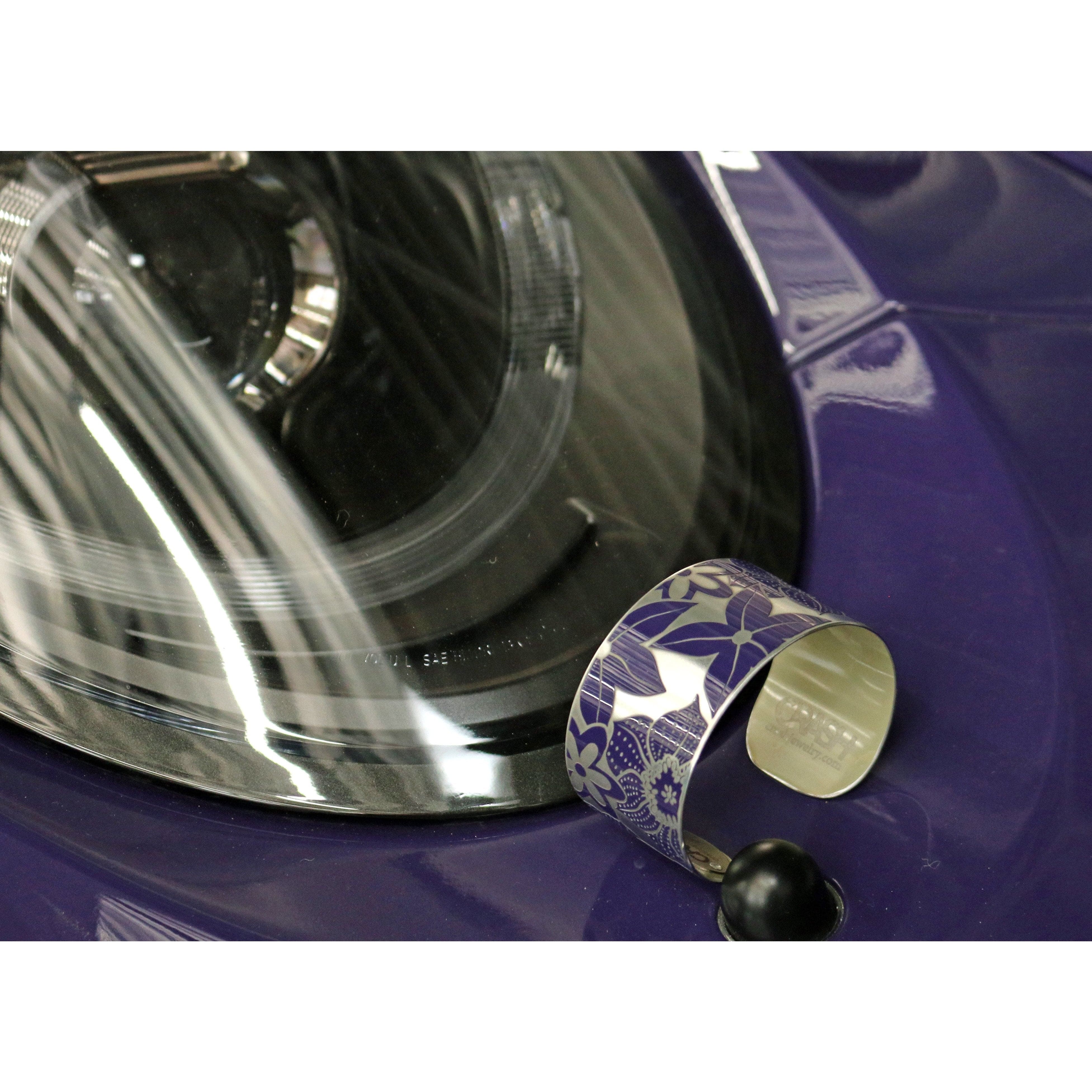 Cuffs - Porsche Purple Flower Cuff