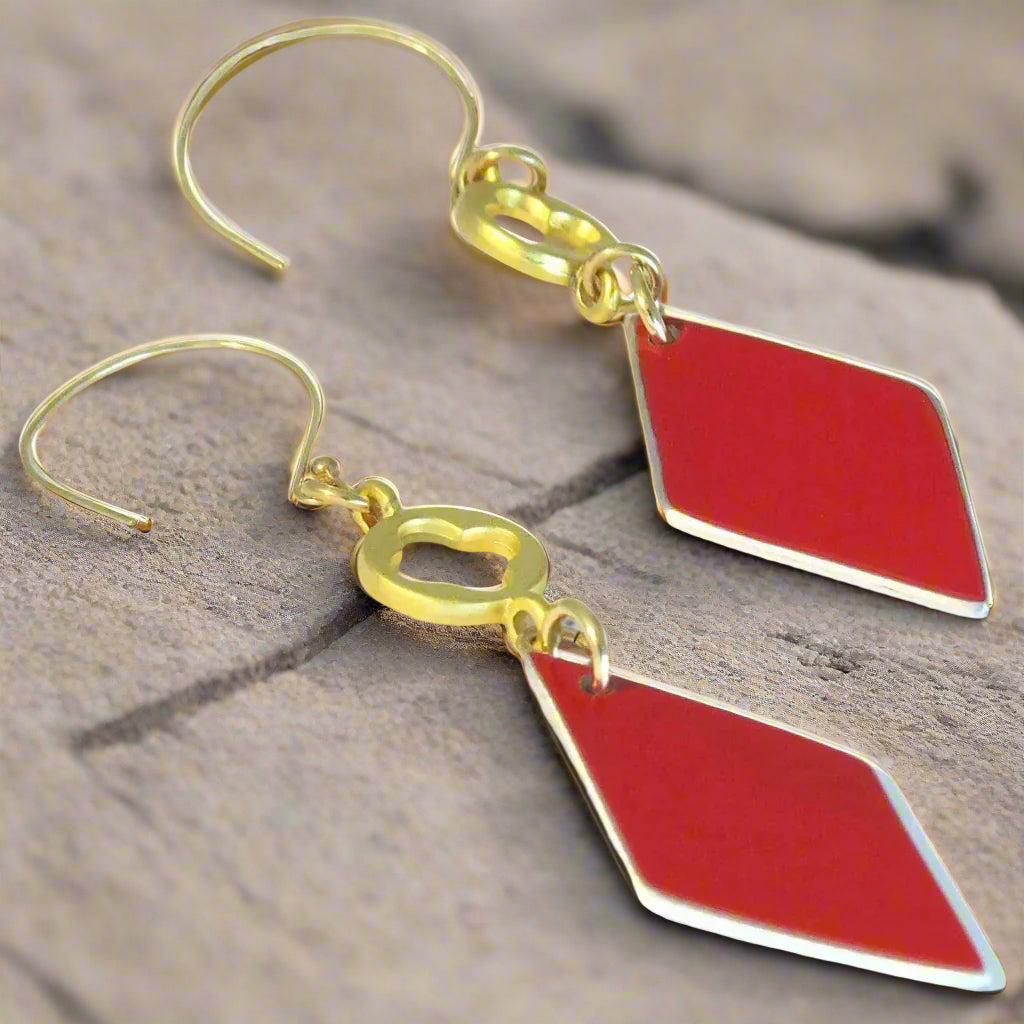 Ferrari Red Diamond Earrings - CRASH Jewelry