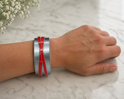 360 Gray and Red Cuff