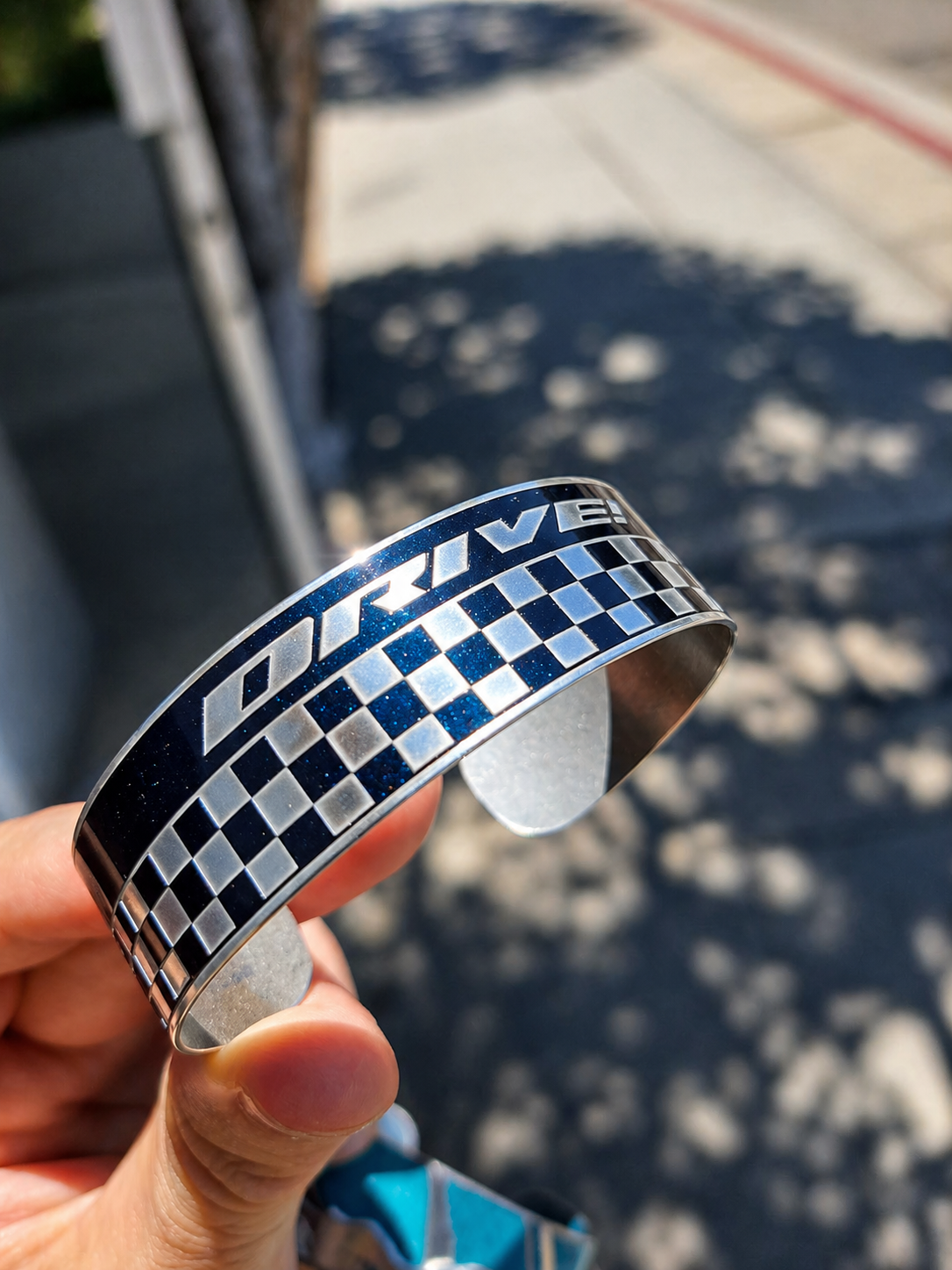 Porsche Checkered Flag Cuff - DRIVE!