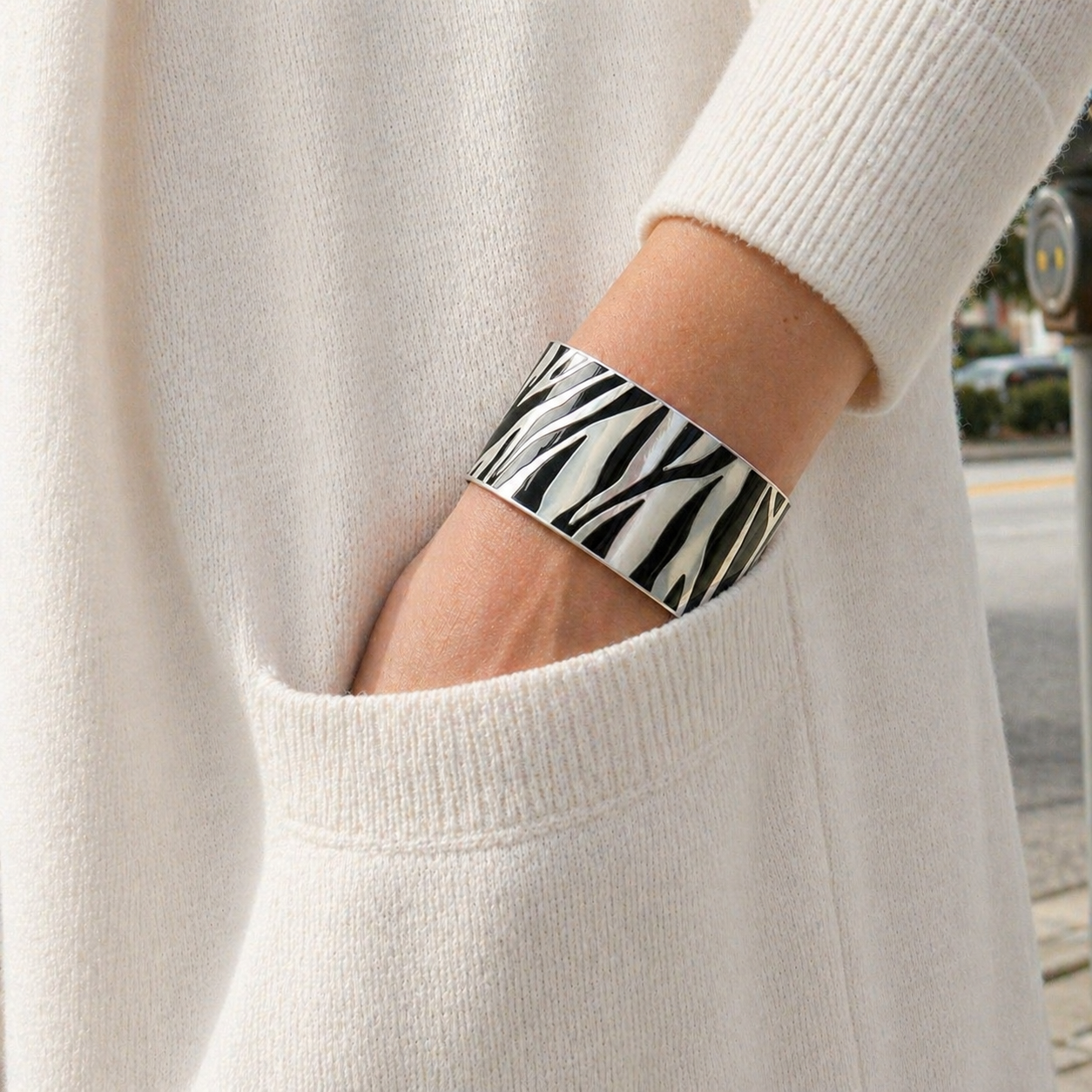 Black Zebra Cuff