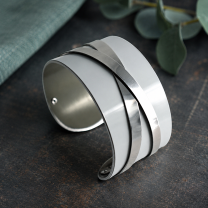White Crossover Cuff