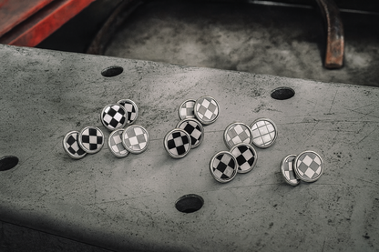 Ferrari F12 Checkered Flag Stud Earrings