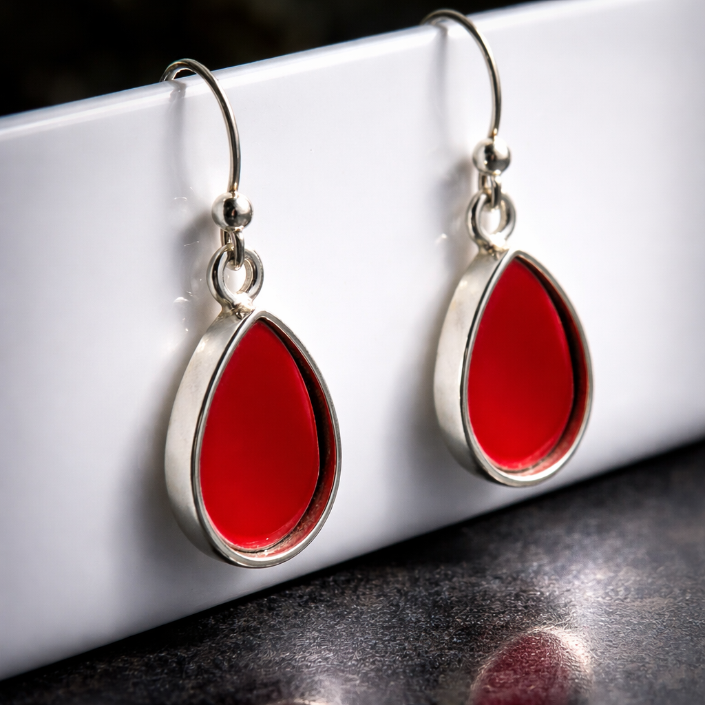 Rossa Corsa Teardrop Earrings