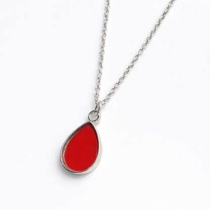 Rossa Corsa Teardrop Necklace