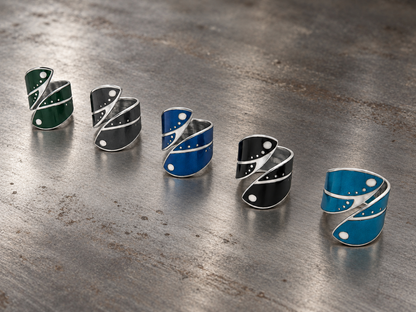 Hyper Blue Metallic Ring