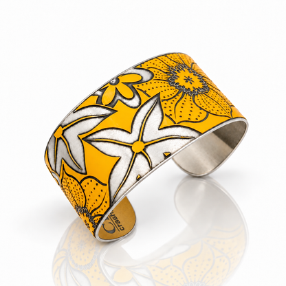 Volcano Yellow Flower Cuff
