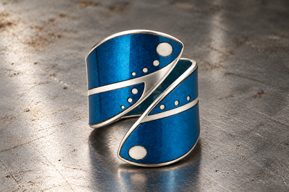 Hyper Blue Metallic Ring