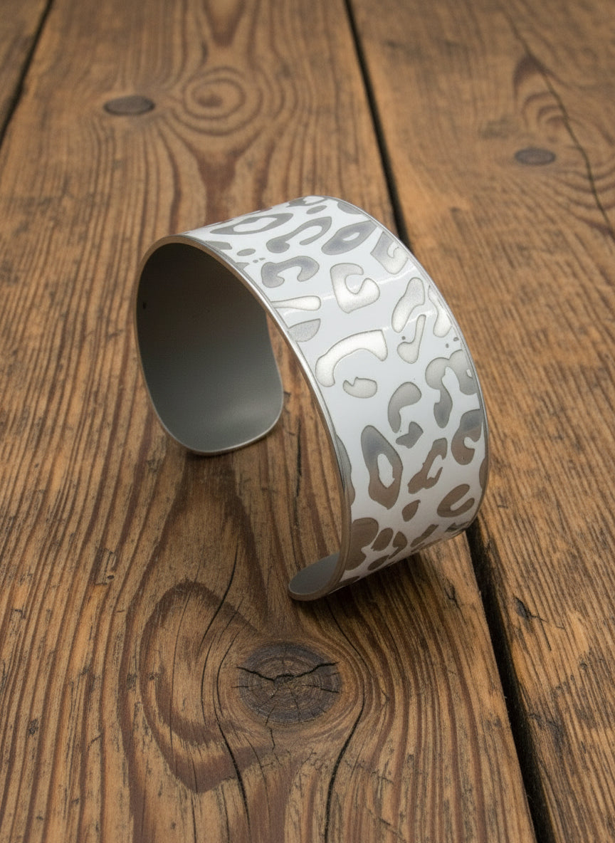 Audi White Leopard Cuff