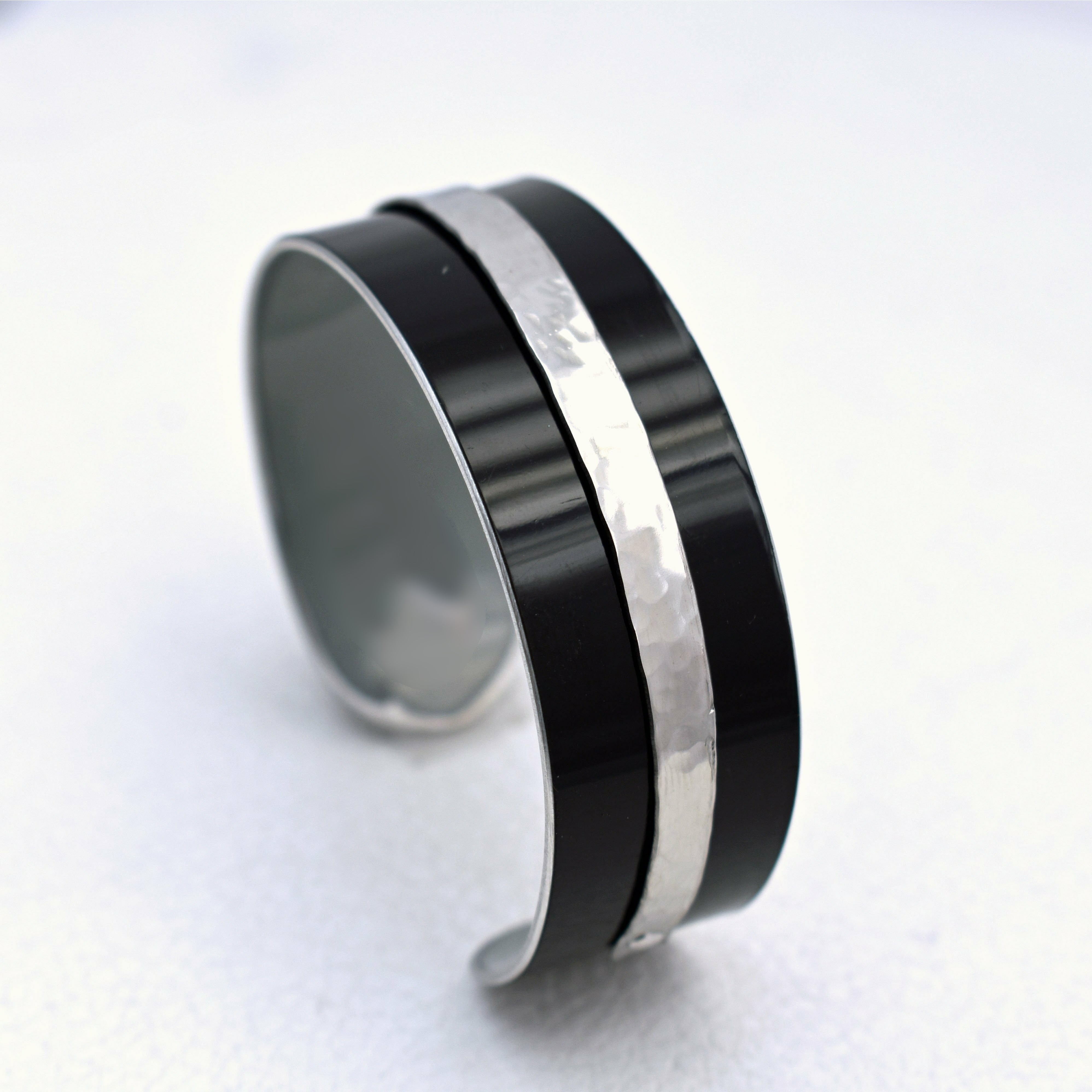 Narrow Black and Silver Cuff: Audi, Mustang GT, and Rolls-Royce