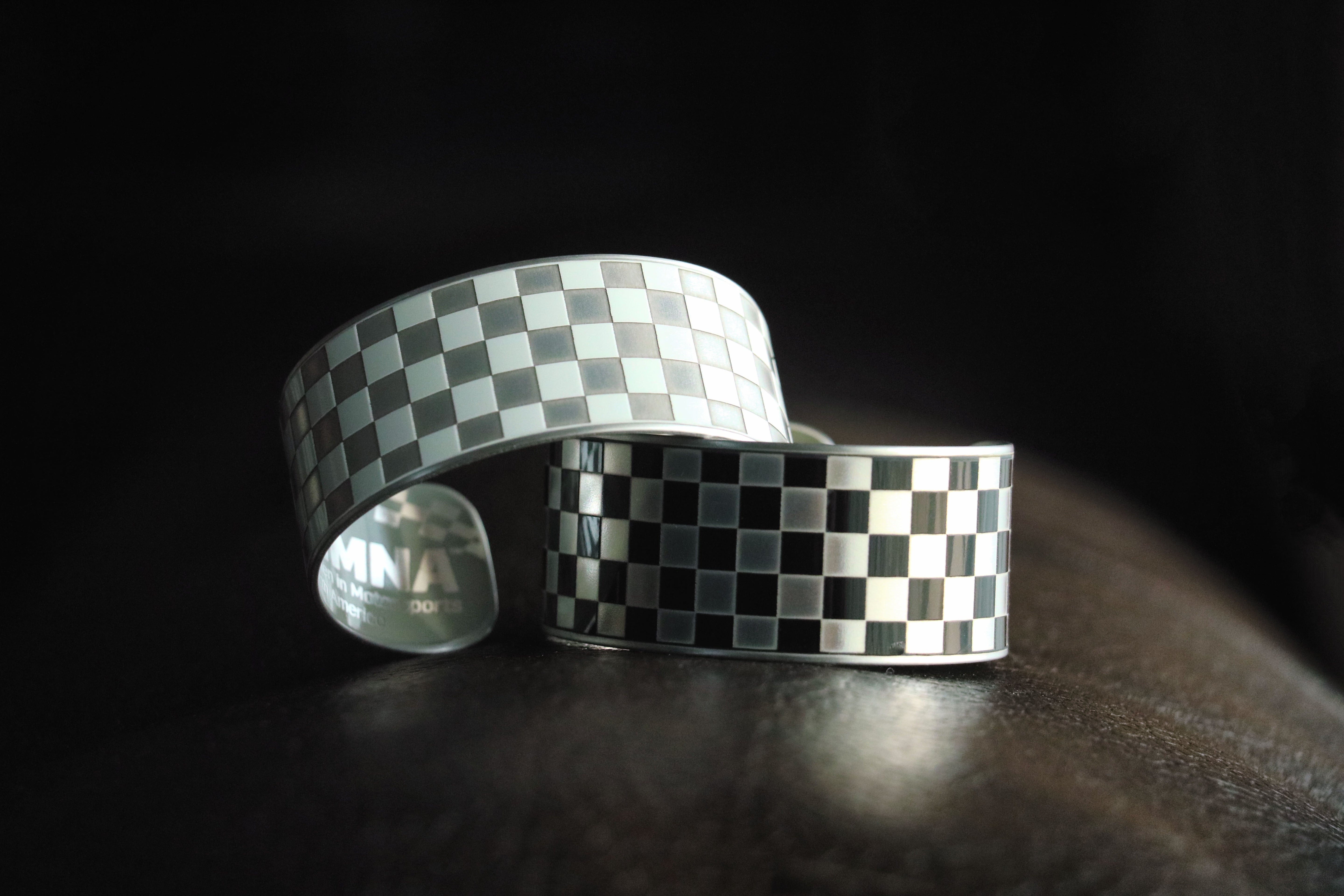 PCA Potomac Macan S White Checkered Flag Cuff
