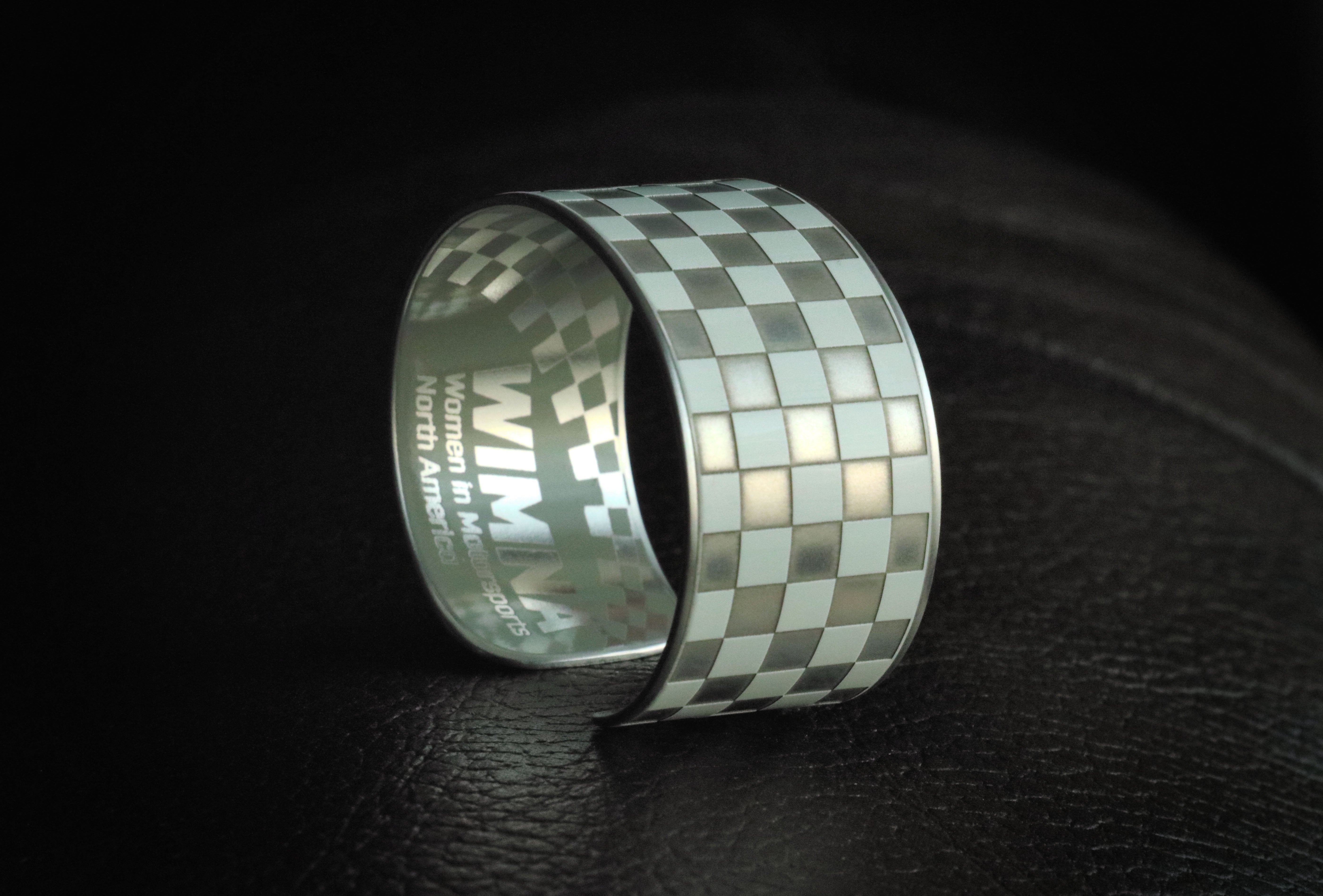 PCA Potomac Macan S White Checkered Flag Cuff