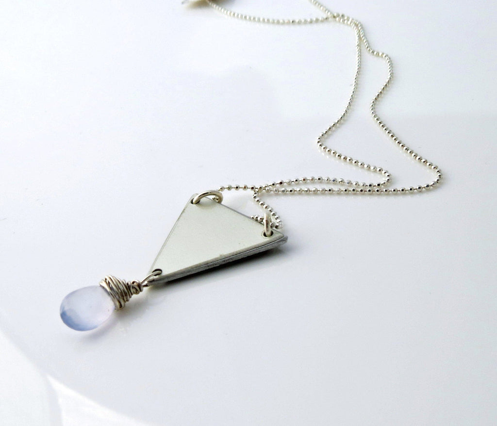 599 GTO Triangle Necklace with Chalcedony