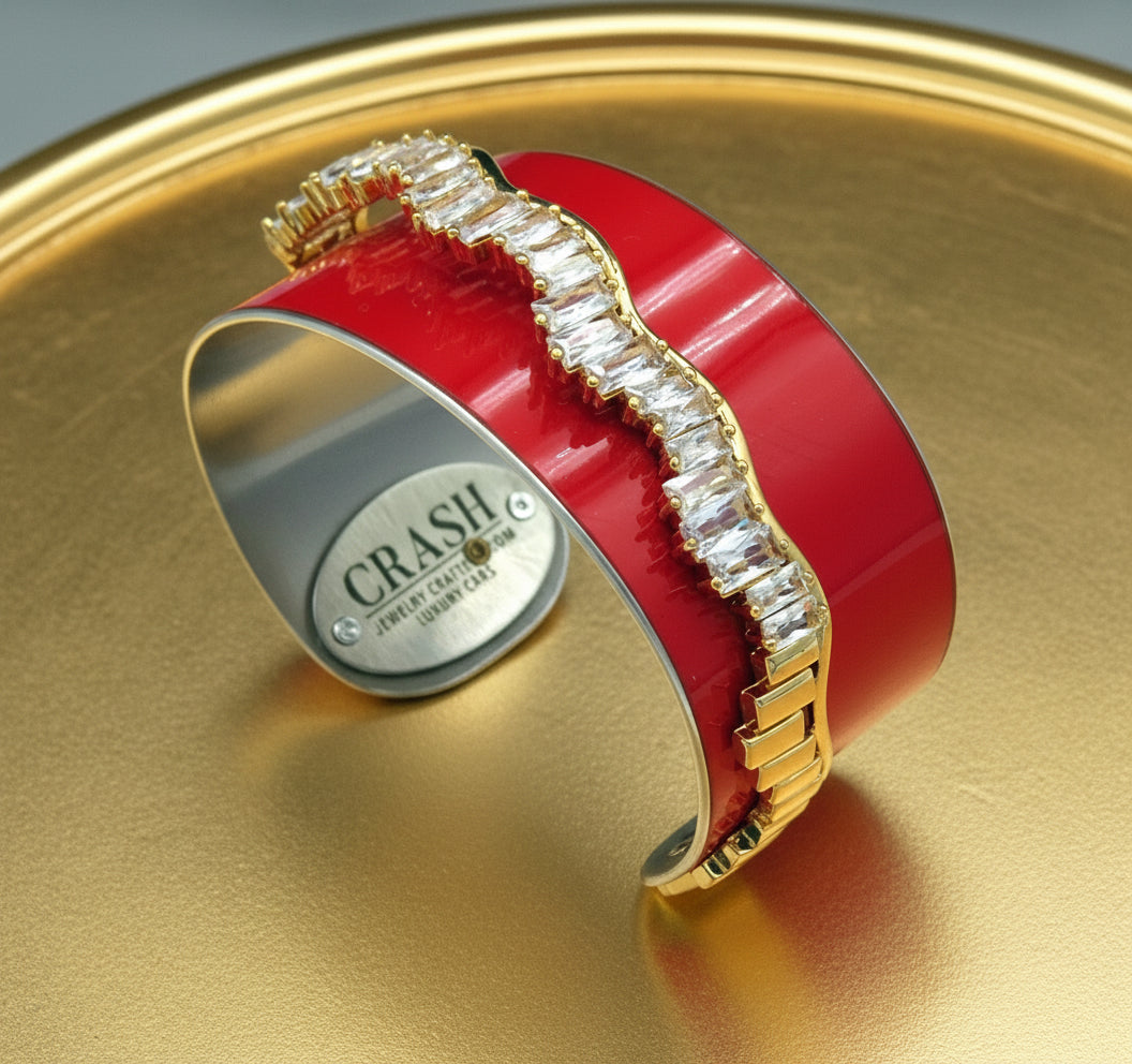Lamborghini Wavy Crystal Cuff