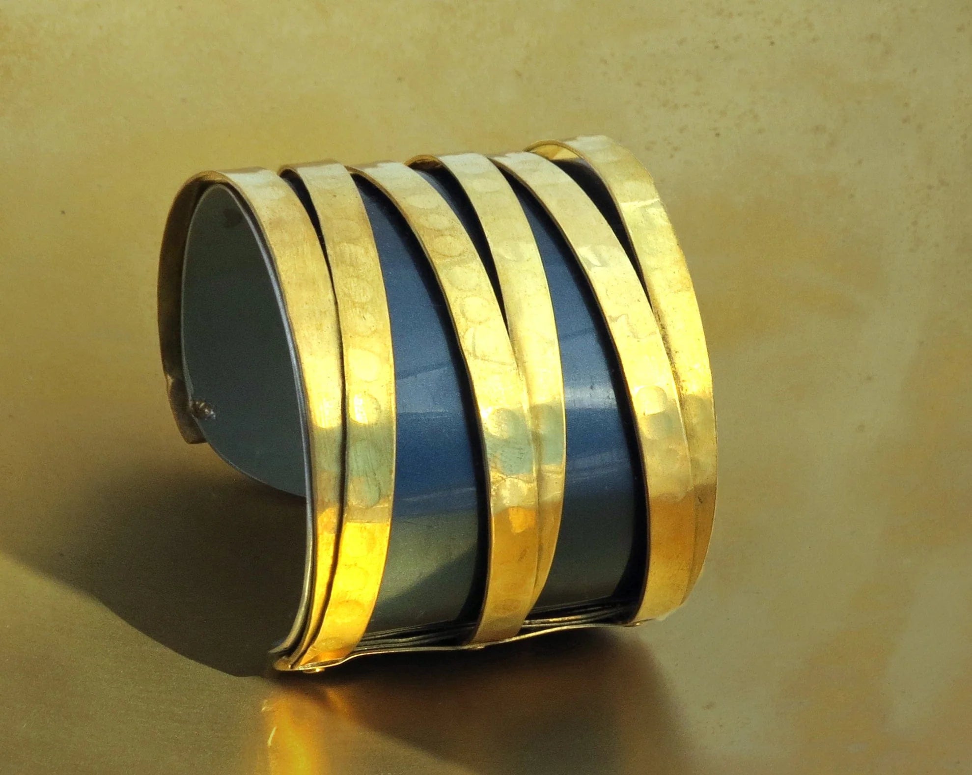 Mercedes Wide Gold Band Cuff