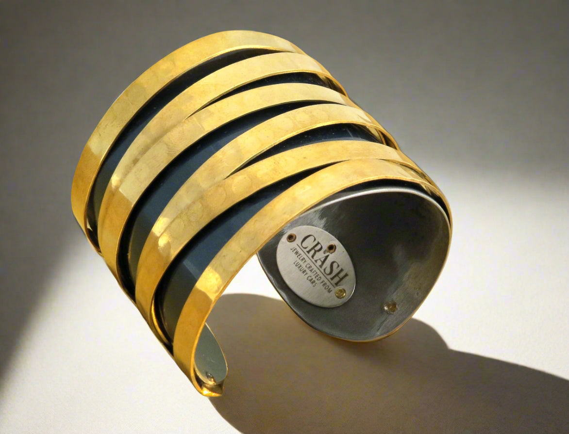 Mercedes Wide Gold Band Cuff