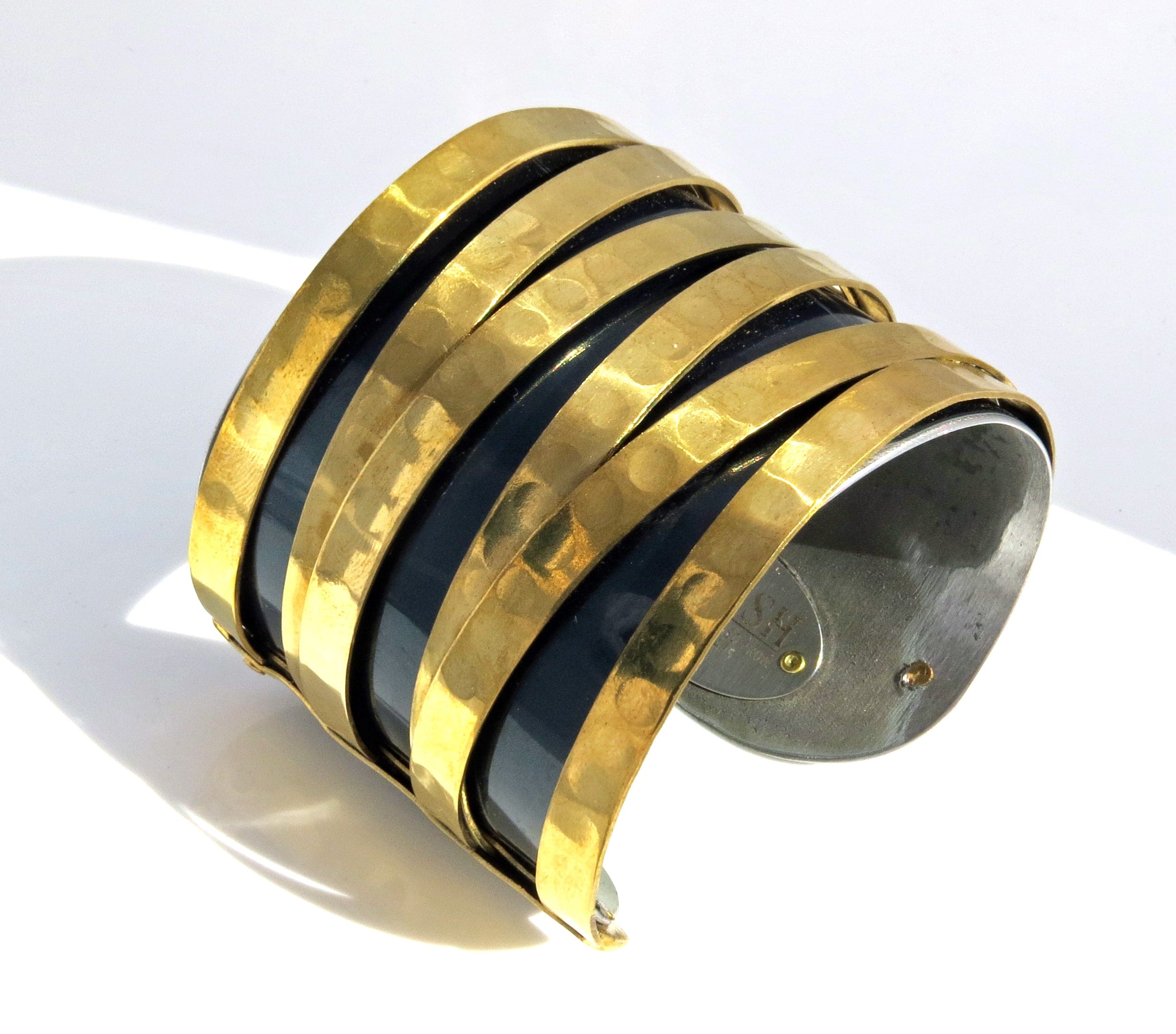 Mercedes Wide Gold Band Cuff