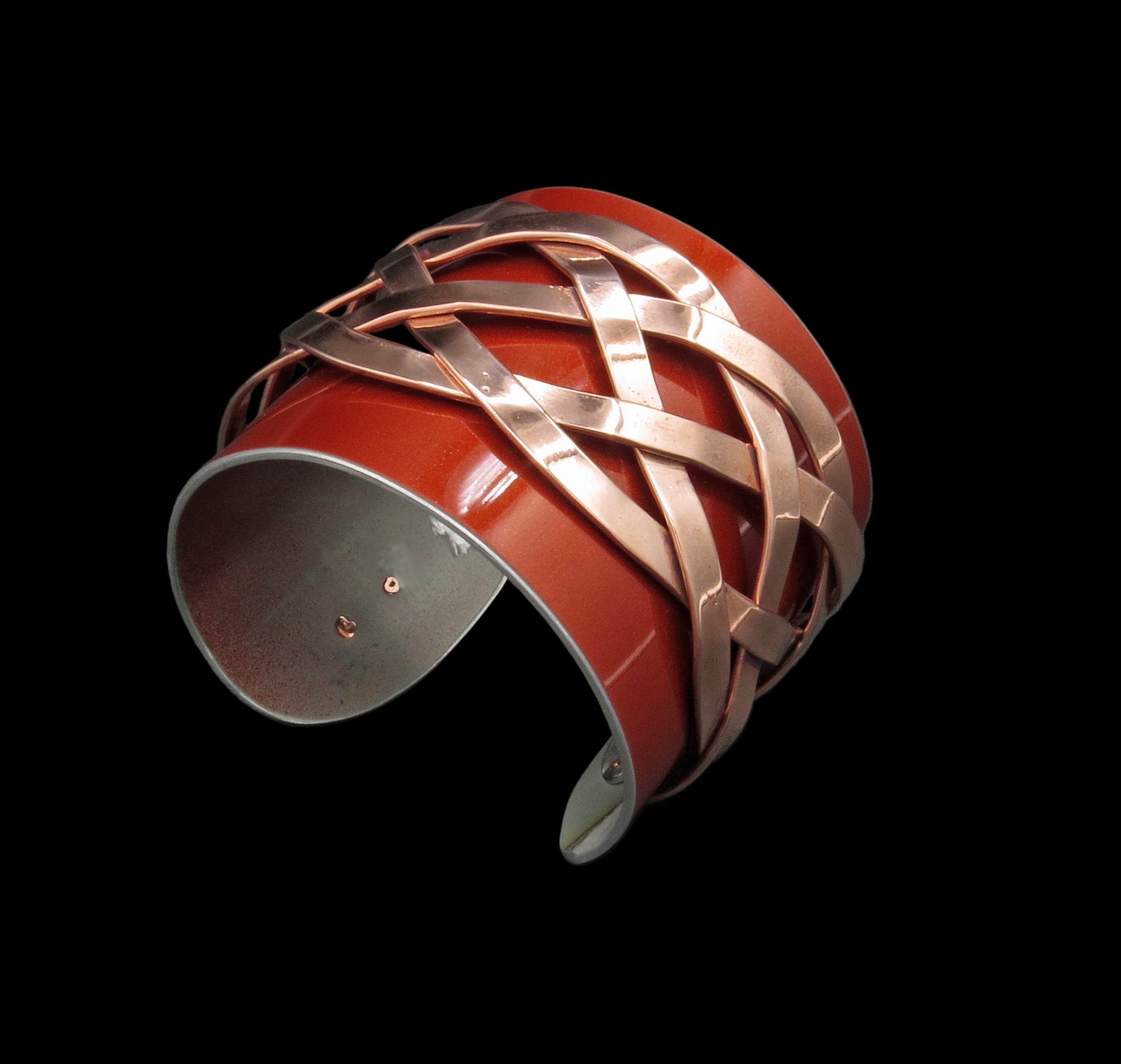 porsche cuff with copper overlay