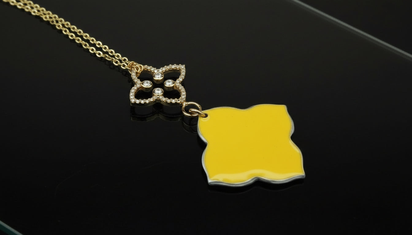 Porsche Turbo Quatrefoil Necklace
