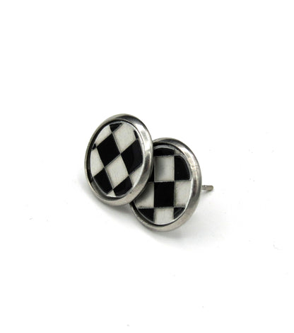 Checkered Flag Stud Earring Bundle