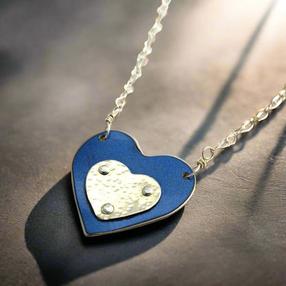 BMW Blue Heart Necklace
