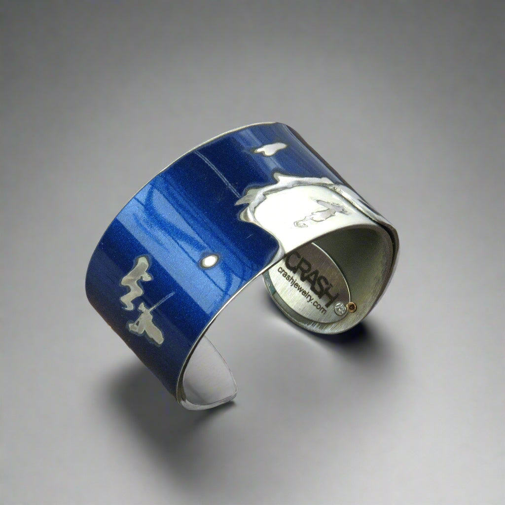 Cuff - Lamborghini Blue And White Double Cuff