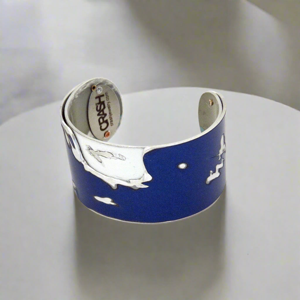 Cuff - Lamborghini Blue And White Double Cuff