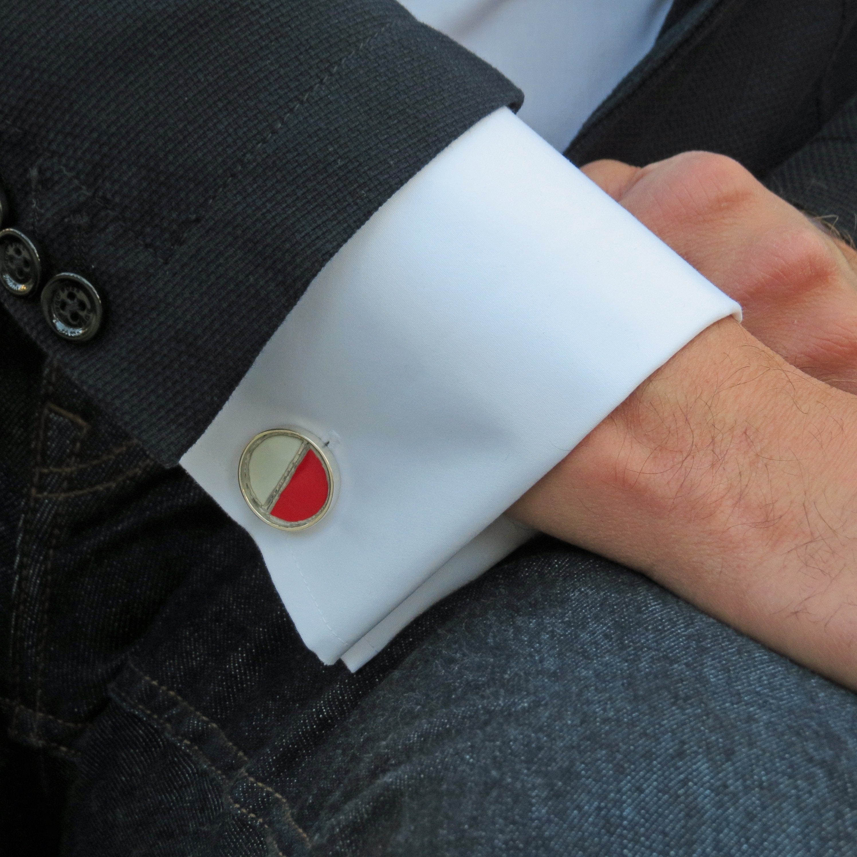 Ferrari Silver Cuff Links - CRASH Jewelry