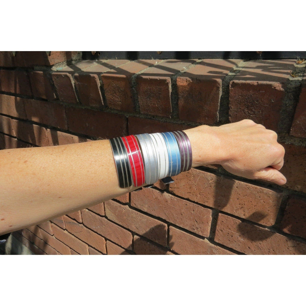 Striped Mercedes SLK Cuff - CRASH Jewelry