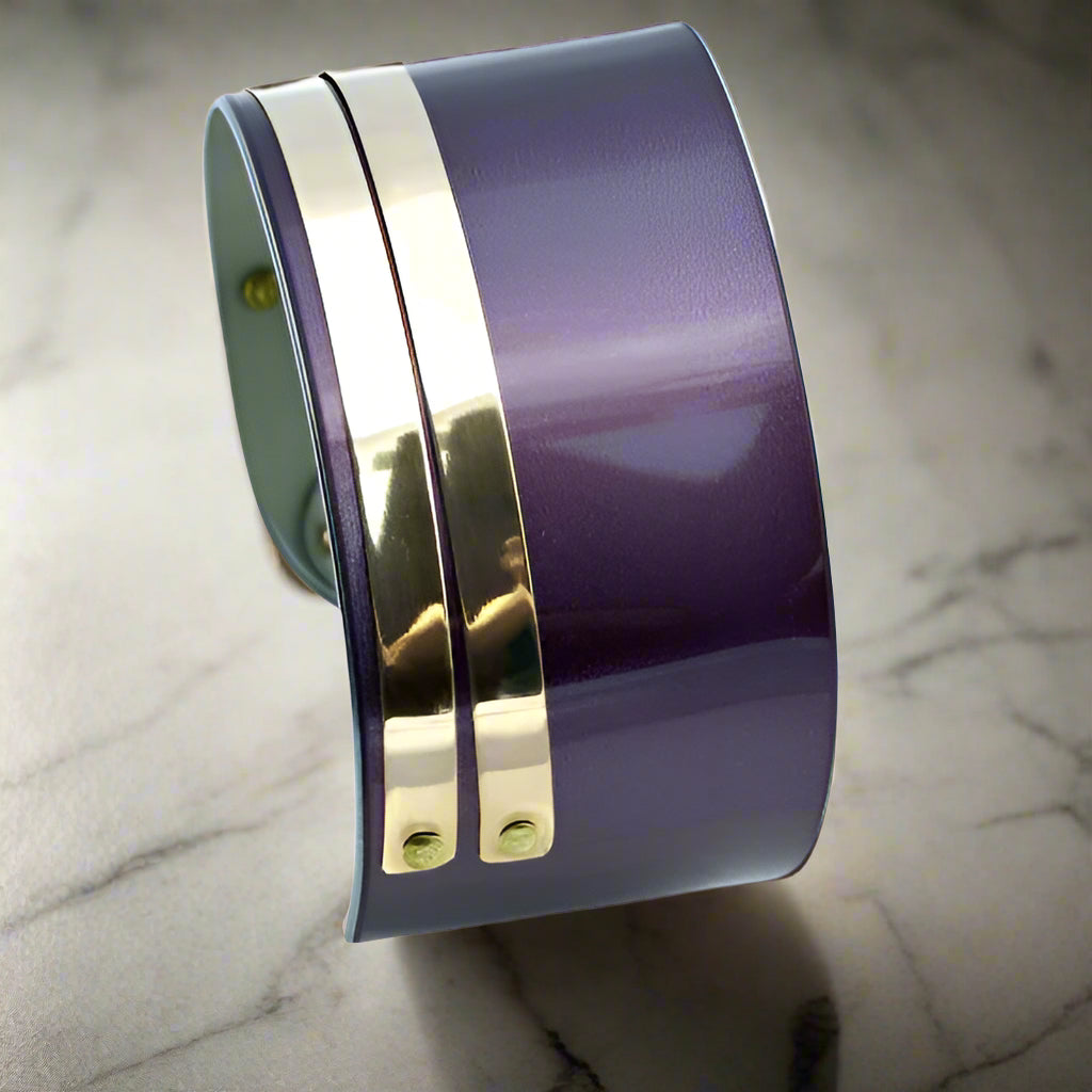 Cuffs - Bentley Flying Spur Purple And Gold Cuff