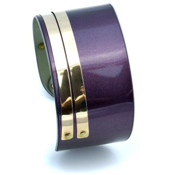 Cuffs - Bentley Flying Spur Purple And Gold Cuff