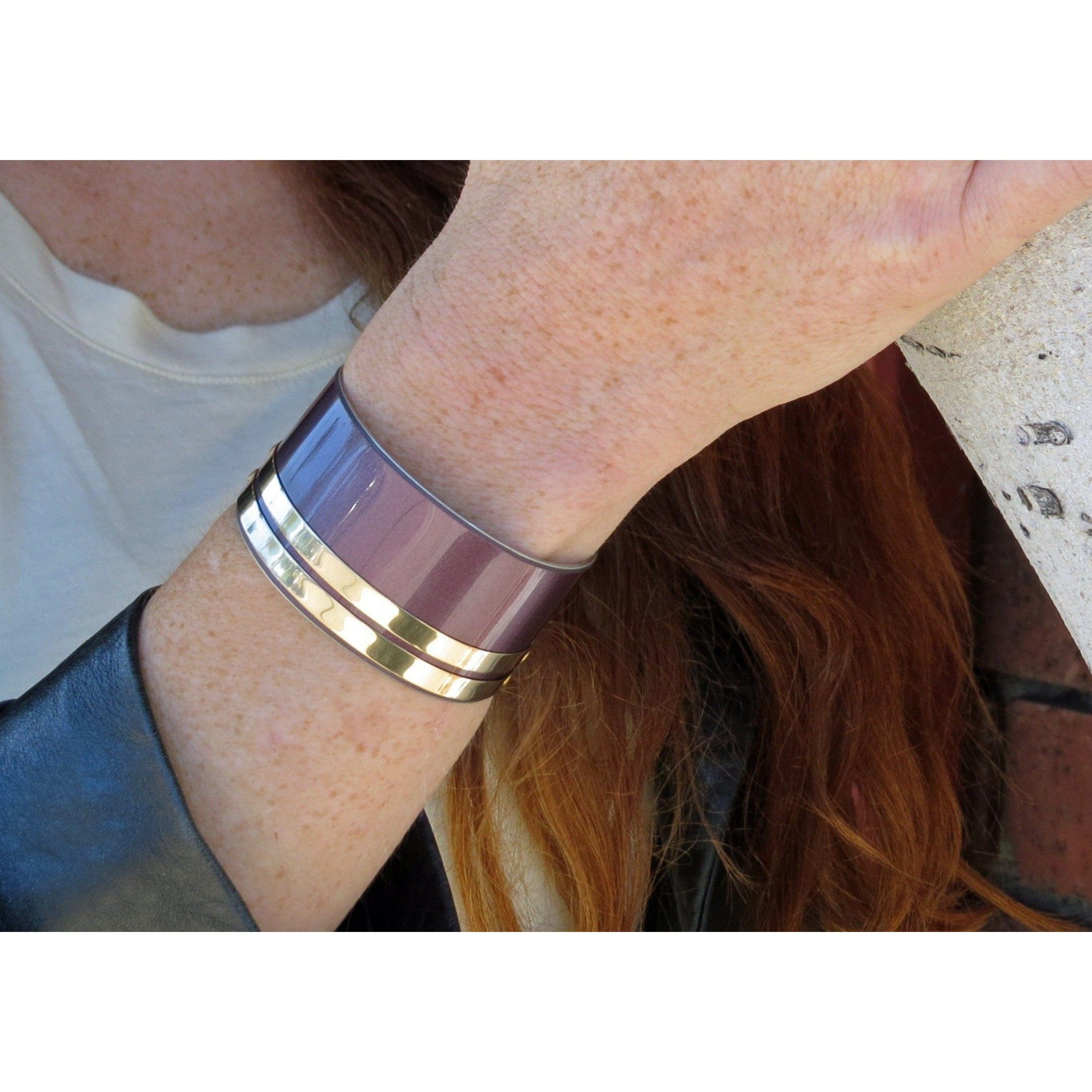 Bentley Flying Spur Purple and Gold Cuff - CRASH Jewelry