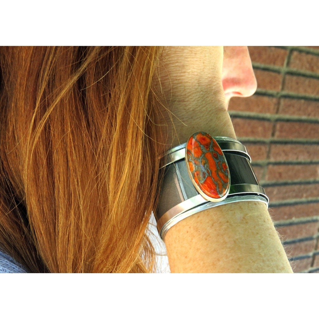 Bentley Orange Turquoise Cuff - CRASH Jewelry