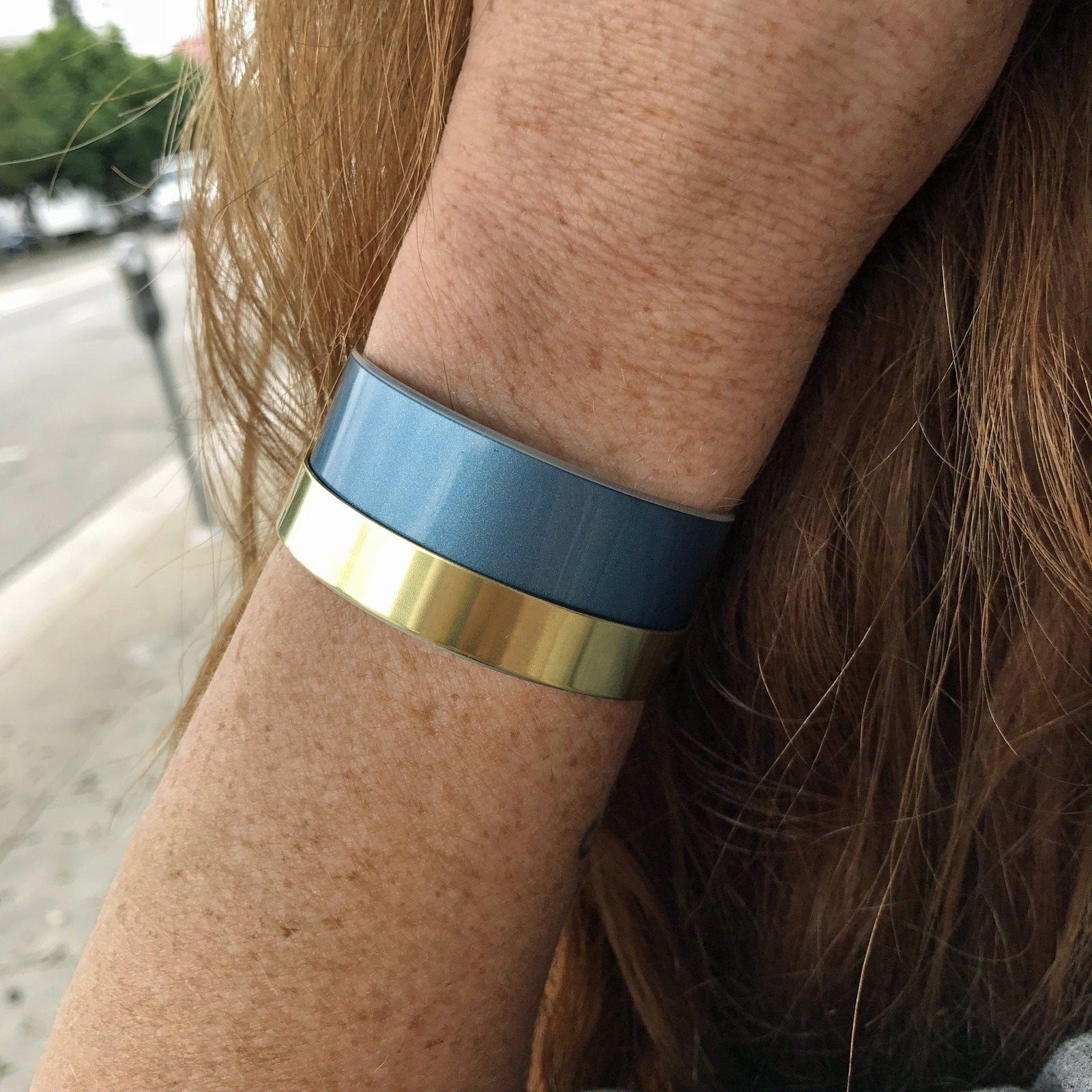 Blue Bentley Bar Cuff - CRASH Jewelry
