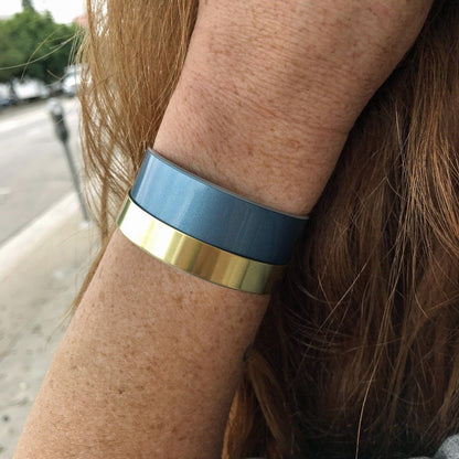 Blue Bentley Bar Cuff - CRASH Jewelry