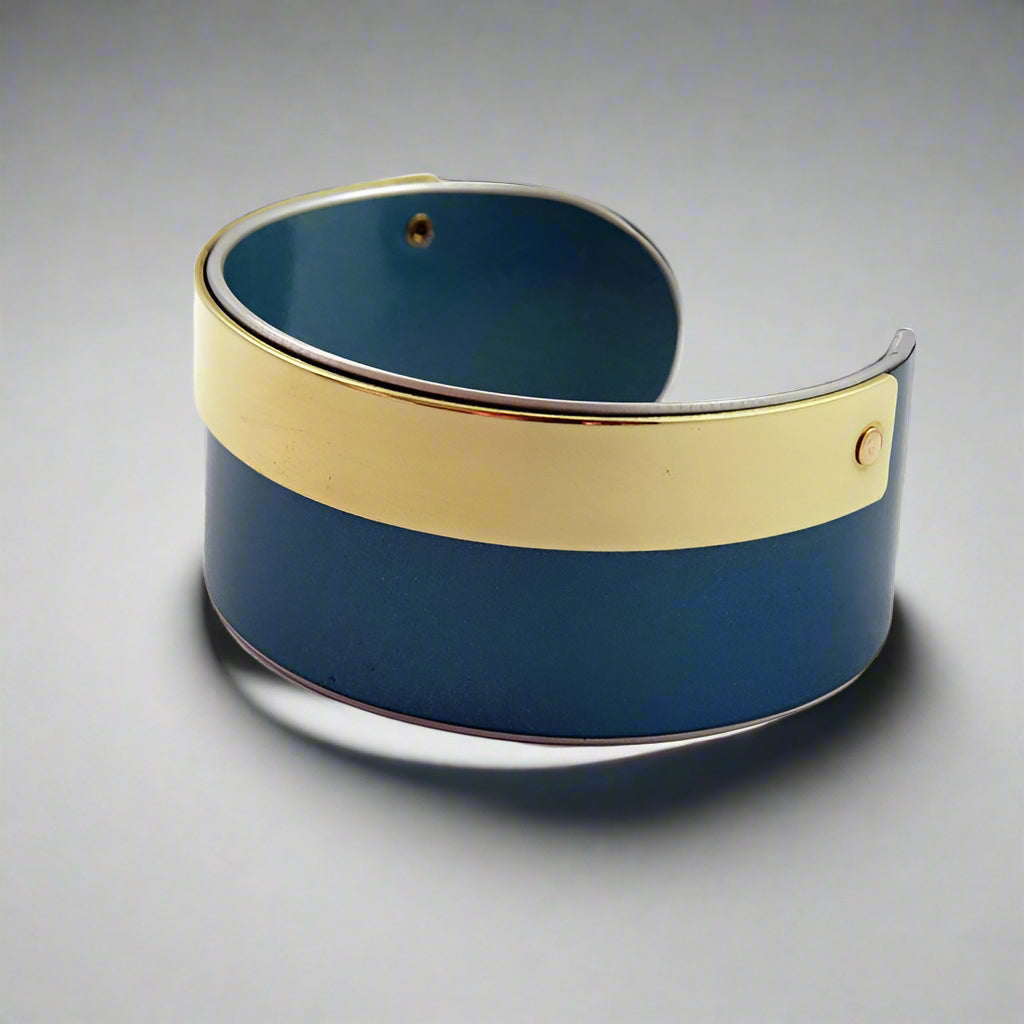 Blue Bentley Bar Cuff - CRASH Jewelry