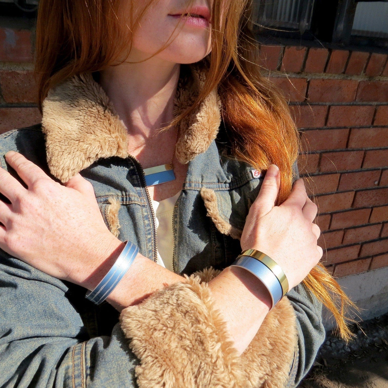 Blue Bentley Bar Cuff - CRASH Jewelry