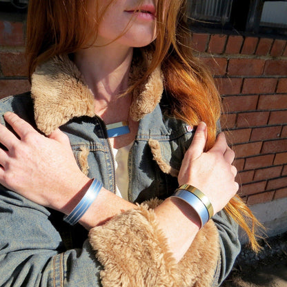 Blue Bentley Bar Cuff - CRASH Jewelry